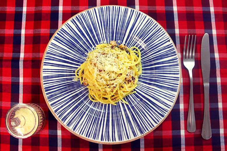 Spaghetti a la carbonara